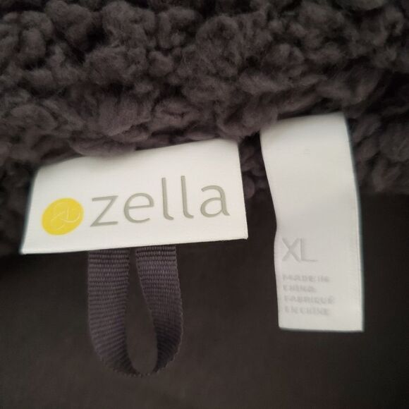 Zella Faux Shearling Pullover sz XL in Grey Forged - Picture 9 of 13